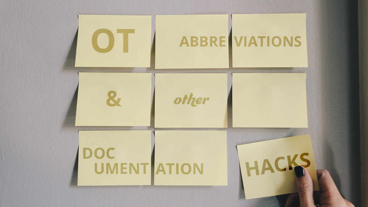 Ot Abbreviations And Other Documentation Hacks Ot Potential