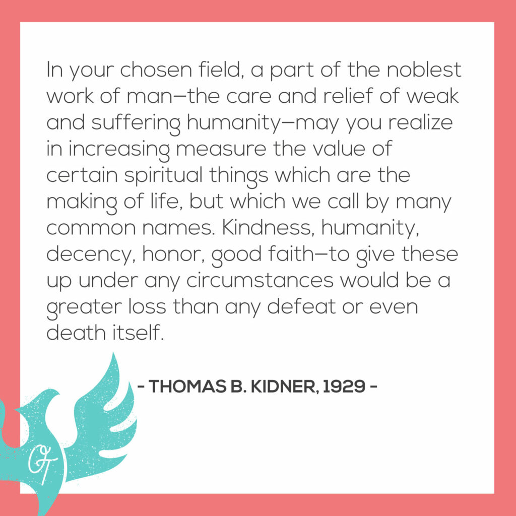 An excerpt by Thomas Kidner, one of the founders of occupational therapy.