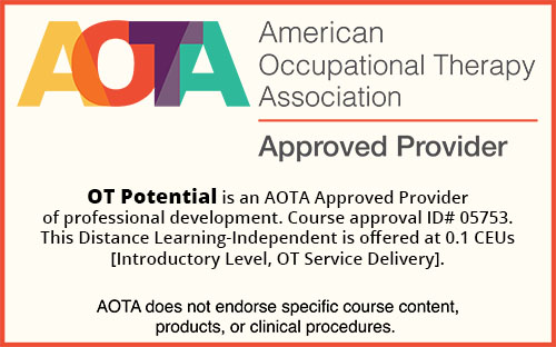 This course on OT Supports for Sensory Processing Differences is AOTA approved!