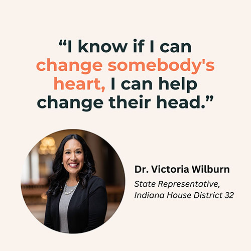 I know if I can change somebody's heart, I can help change their head. A quote by Dr. Victoria Wilburn.